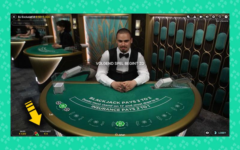 Via het Toto live casino spelen